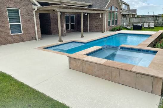 Porches resurfacing project by R&L Spray Deck in Houston