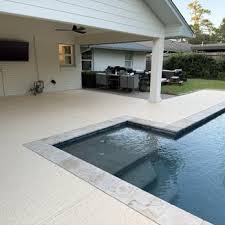 Porches resurfacing project by R&L Spray Deck in Houston